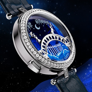 Montre à quartz de luxe pour femme Bonest Gatti, montre en acier inoxydable, lunette sertie de diamants, chronographe, montre-bracelet, verre <span class=keywords><strong>saphir</strong></span>, bracelet en <span class=keywords><strong>cuir</strong></span> - Product Image 4