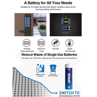 Batteries rechargeables au lithium XTAR 1200 cycles 3000 mAh 1,5 V USB-C AA Type C pour souris sans fil, récepteur, serrure de porte intelligente