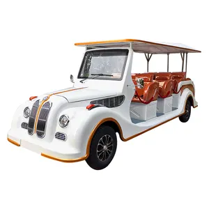 Mini Luxury Cheap 8- 11 Seats Antique Electric Classic Golf Cart For Wedding Resort Hotel