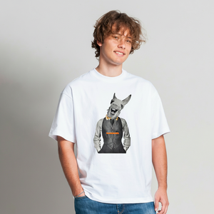 เสื้อยืดผู้ชายพิมพ์ลายดิจิทัลสไตล์วินเทจลายลา  รักษ์โลก ผ้าฝ้าย 100% ทรงโอเวอร์ไซส์ แขนยาว น้ำหนัก 180 กรัม - Product Image 2