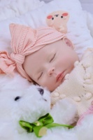 Muñeca Bebé Reborn de Silicona Sólida de Cuerpo Completo de 18 Pulgadas, Realista, Hecha a Mano, con Pelo Enraizado, Muñeca Recién Nacida Durmiendo