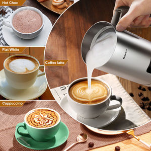 Mousseur à lait électrique BIZEWO en acier inoxydable 4 en 1, mousseur à café, écran tactile, utilisation domestique automatique - Product Image 3