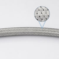 Tuyau tressé en acier inoxydable FANSKI 12 mm 1/2 femelle x M10x1 mâle, connecteur d'alimentation en eau EPDM durable pour toilettes, flexible