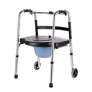 Andador con asiento de inodoro, frente abierto, antideslizante, para apoyo a la movilidad de personas mayores - Product Image 1