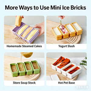 Barquettes de congélation en silicone platine de qualité alimentaire - 85 ml, compatibles micro-ondes, parfaites pour les aliments pour bébés et les glaçons, un indispensable de cuisine - Product Image 4