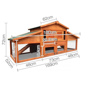 Yüksek kaliteli açık tavşan kafesi arka evcil hayvan kafesi ahşap tavuk kümesi - Product Image 4