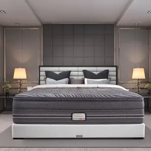 Colchón de látex Dream Sleep, espuma viscoelástica de Gel de 12 pulgadas, resorte de bolsillo, espuma de poliuretano firme dura, muebles de dormitorio Matelas