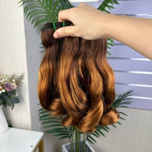 ผมแท้สีเบอร์กันดีแบบฟูมิ ซุปเปอร์ดับเบิ้ลดรอน เวอร์จิ้น 12a  แบบมัดเป็นช่อ  ลอนเด้ง - Product Image 2