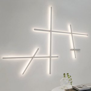 Nordic Minimalist Modern Strip Wall Lamp Luxury Creative Linear Background Decorative <b>Light</b> <b>for</b> Living <b>Room</b> Bedroom Bedside - Product Image 2