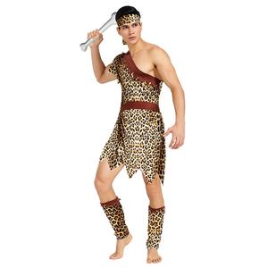 Robe d'<span class=keywords><strong>homme</strong></span> sauvage antique Halloween Performance Clothing Cosplay Caveman Leopard Costumes For Men - Product Image 5