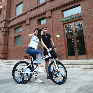 Vélo pliant rétro 7 vitesses pour femmes 26 <span class=keywords><strong>pouces</strong></span> alliage R20 Suspension arrière acier Absorption des chocs 29er <span class=keywords><strong>29</strong></span> <span class=keywords><strong>pouces</strong></span> route adulte Orange - Product Image 2