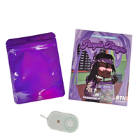 Sacs en mylar 3.5g personnalisés avec boîtes en papier et haut-parleur de musique Caractéristiques uniques Boîtes à céréales 3.5g avec audio personnalisé