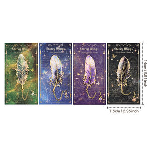 Marcapáginas de Metal con colgante de cadena, diseño de plumas coloridas, regalos únicos para amantes de los libros, escritores, estudiantes, profesores, 1 unidad - Product Image 6