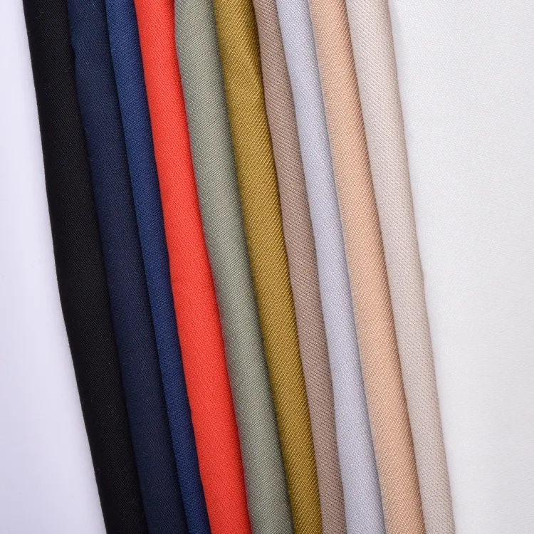 Best Price Wholesale Solid Color 93% Rayon 7% Polyester Solid Dyed Fabrics for Coats