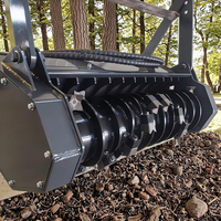 Peralatan Pemotong Hutan untuk Skid Steer Loader, Pemotong Semak Hutan, Pemotong Rumput Kebun