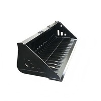 Godet tamiseur robuste avec grille à barres pour attache d'excavatrice, pour le tamisage de terre et de roche