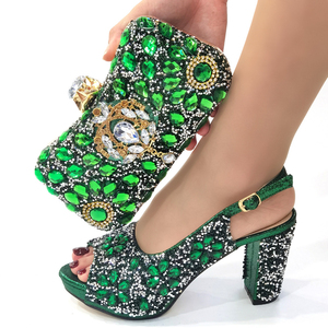 Ý 2025 của phụ nữ giày không thấm nước và túi đặt mùa hè và mùa thu đến với đá trang trí nút chai đế ngoài - Product Image 5