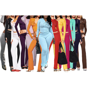 E5071-2026 Abbigliamento di Tendenza, Set Due Pezzi con Felpa Leopardata a Maniche Lunghe, Tuta da Donna - Product Image 2