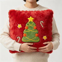 Coussins décoratifs en peluche personnalisés sur le thème de Noël, style dessin animé, pour canapé, à câliner, pour la décoration intérieure - Vente en gros