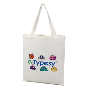 Sac fourre-tout en coton à motif personnalisé avec logo pour l'école et les enfants - Product Image 1