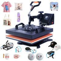 Machine de transfert thermique par sublimation semi-automatique 6 en 1 pour vêtements sur machine à presser les vêtements