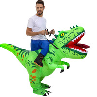 Costume gonflable de dinosaure T-Rex rouge flamboyant pour adultes, idéal pour Halloween, fêtes amusantes, cosplay, Noël, animaux/anime