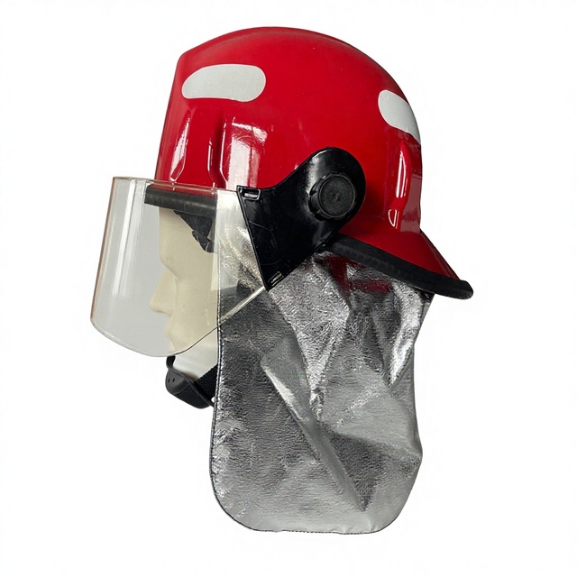EN443 Fire Retardant Anti-Impact Reflective Stripe Helmet Used for Firefighting