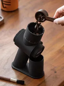 Лидер продаж, автоматическая электрическая кофемолка с деревянной ложкой, Магнитная Крышка для кофе и Подарочная коробка для чашки, 2022
