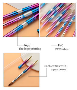 ชุดแปรงอะคริลิคสำหรับทำเล็บลายไล่สีรุ้ง ขนาด 2-20 สำหรับแกะสลัก เจลยูวี วาดลาย ตกแต่งเล็บ - Product Image 6
