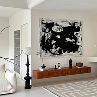 Meuble TV suspendu minimaliste moderne, meuble mural pour petit appartement, combinaison salon avec table basse
