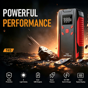 Démarreur de batterie tout-en-<span class=keywords><strong>un</strong></span> 4 en 1 avec compresseur d'air, booster de batterie de véhicule portable 12V au lithium - Product Image 3
