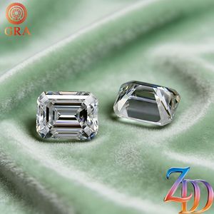 Moissanite Emerald Rectangle Beveled Cut D Color Loose Gemstone For Jewelry Making - Product Image 3