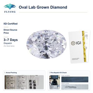 Diamant synthétique ovale en gros, taille excellente, certifié IGI, HPHT/CVD, cultivé en laboratoire pour la fabrication de bijoux de mariage - Product Image 2