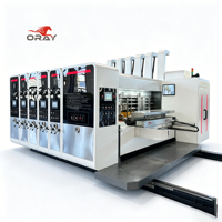Nouvelle machine de découpe automatique haute vitesse 4 couleurs pour l'impression, avec alimentateur de bord avant indépendant, pour boîtes en carton haute définition Oray