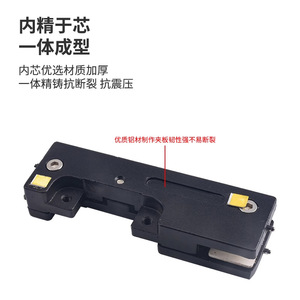 Kaishengxi - Abrazadera de pared para puerta de vidrio sin marco de acero inoxidable, núcleo de aluminio engrosado, plateado/negro, impermeable, ranura única - Product Image 4