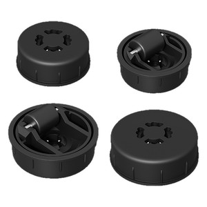 Roulettes silencieuses pivotantes Baina 50 mm, roulettes dissimulées pour meubles de bureau - Product Image 1