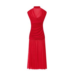 2025 <span class=keywords><strong>estate</strong></span> popolare abito da donna in maglia di seta Splicing europeo americano in pizzo Casual 4772252717 di posizionamento frontale naturale - Product Image 2