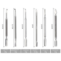 Outils de pédicure professionnels pour adultes : Pousse-cuticules et râpe à ongles double tête, durables et portables, pour l'élimination des peaux mortes.