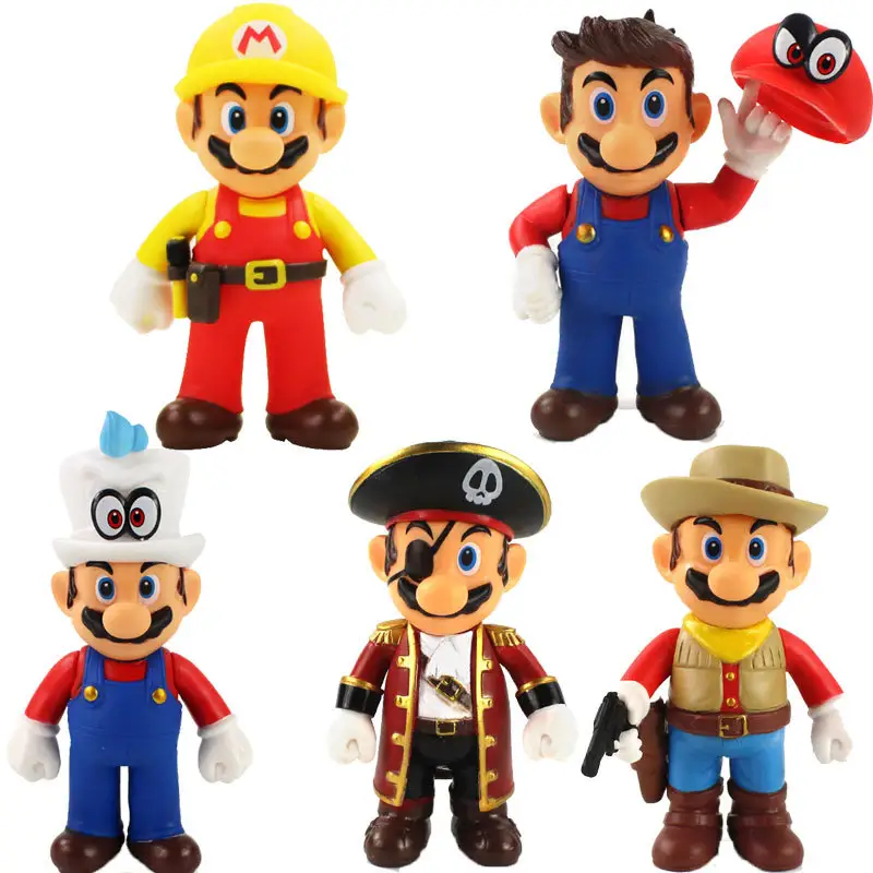 Venda quente Mario Bros Figuras Jogo Toy Super Mario Car Desktop Ornamento Pequenas Figuras de Ação Venda Quente 3d Figura Dos Desenhos Animados