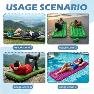 Matelas pneumatique en latex ultra-léger TooWang au design moderne avec pompe à pied intégrée, léger et portable pour voiture, tente ou extérieur - Product Image 3