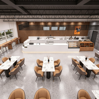 Comptoir de bar à café commercial blanc personnalisable OEM avec éclairage LED, design écologique de haute qualité pour café professionnel