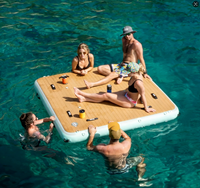 Île flottante gonflable de loisirs, radeau gonflable, plateforme flottante pour jet-ski, quai pour la mer