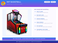 Machine d'arcade de basket-ball avec LED RGB 102x260x273 cm pour tir commercial