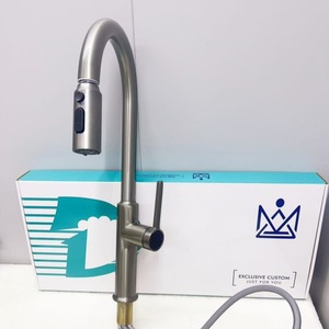 Grifo extraíble de acero inoxidable 304 con diseño de loto, monomando, para montaje en encimera, moderno, para fregadero de cocina, agua fría y caliente, con válvula de cerámica - Product Image 2