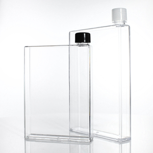 Botella de agua cuadrada de viaje deportiva portátil de estilo de libro más nuevo, botella de taza plana informal, botella de agua de plástico de 500ml y 750ml - Product Image 4