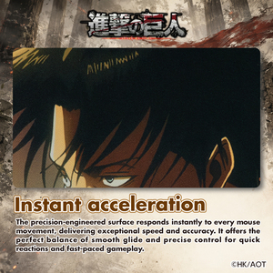 แผ่นรองเมาส์เกมมิ่ง Attack on Titan Levi A |   สินค้าลิขสิทธิ์แท้ - Product Image 2