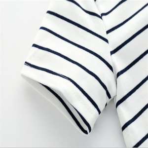 Tienda en Línea de Ropa para Niños de 3 Años, Camiseta Blanca con Rayas para Niño, de Fábrica China - Product Image 3