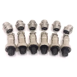 12MM Male Panel Mount Socket Female Cable Plug 2 3 4 5 6 7 Pin GX12 Connector for Sale