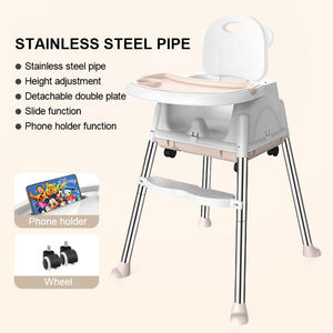 Sillas de Comer para Bebés, Sillas Elevadoras de Seguridad, Asiento Elevador de Plástico Portátil, Silla de Comedor para Bebés, Silla Alta - Product Image 2