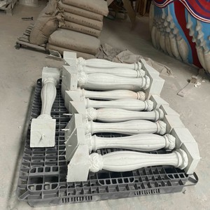 Barandilla de Balcón de <span class=keywords><strong>Piedra</strong></span> <span class=keywords><strong>Artificial</strong></span> para Villa, Estilo Neo Europeo, para Decoración Exterior de Casa Privada, Barandilla de Hormigón Prefabricado - Product Image 3